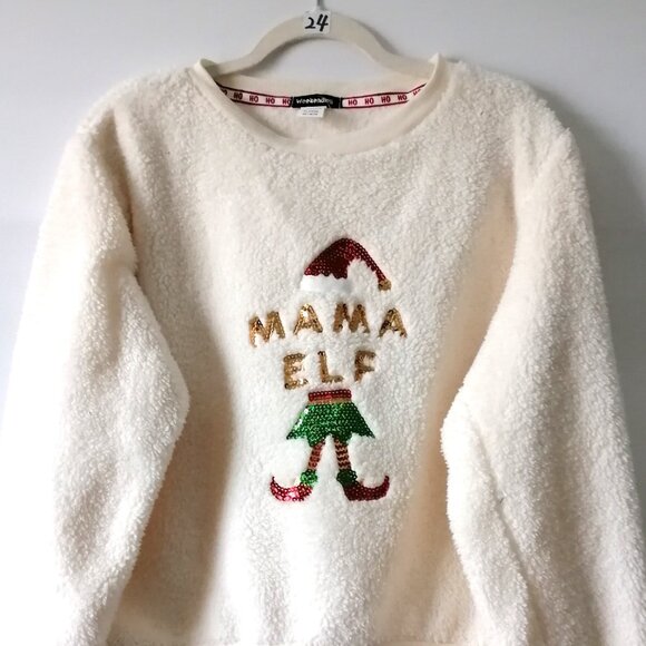 Weekending Mama Elf Womens Beige Long Sleeve Round Neck Pullover Sweater Size XL - Picture 2 of 6